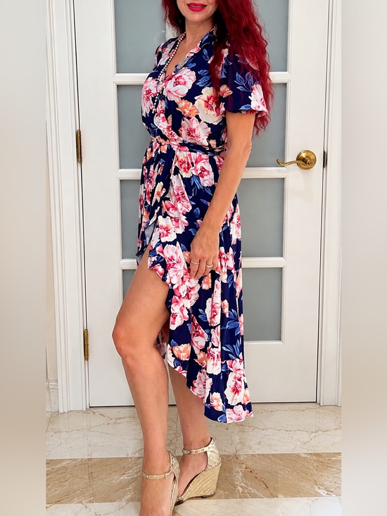 Old Navy Dresses & Skirts - Old Navy Floral High-Low Wrap Dress – Size Small